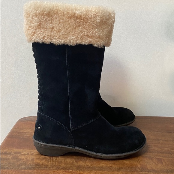 UGG Black and Tan Winter Boots - Picture 3 of 10